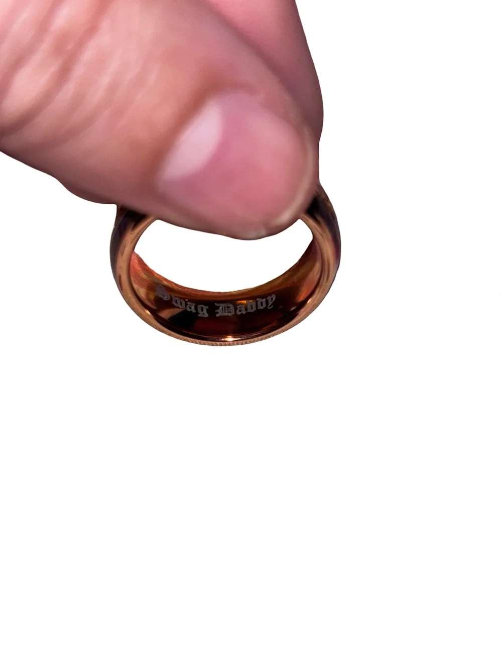 Stunning Rose Gold & Meteorite Inlay Ring Secret 